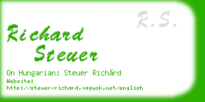 richard steuer business card